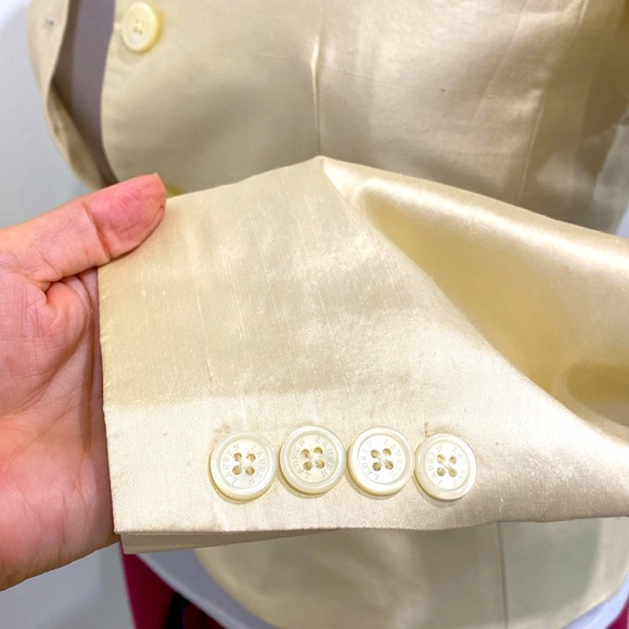 Ralph Lauren 💯% Silk Champagne Blazer / Jacket |Size 6 - Picture 6 of 12